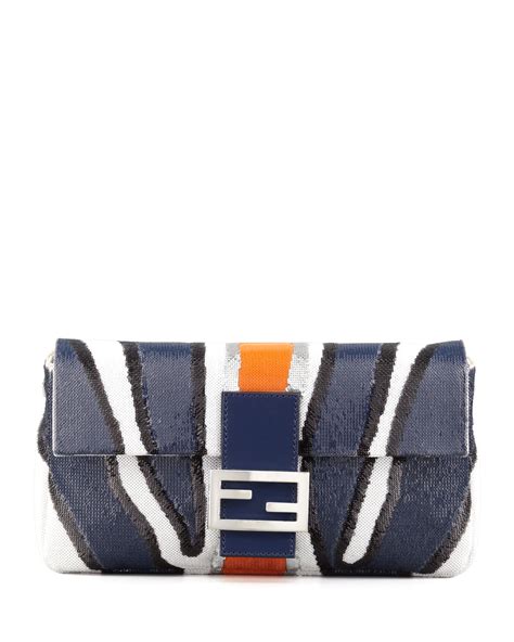 fendi zebra baguette|fendi baguette monogram.